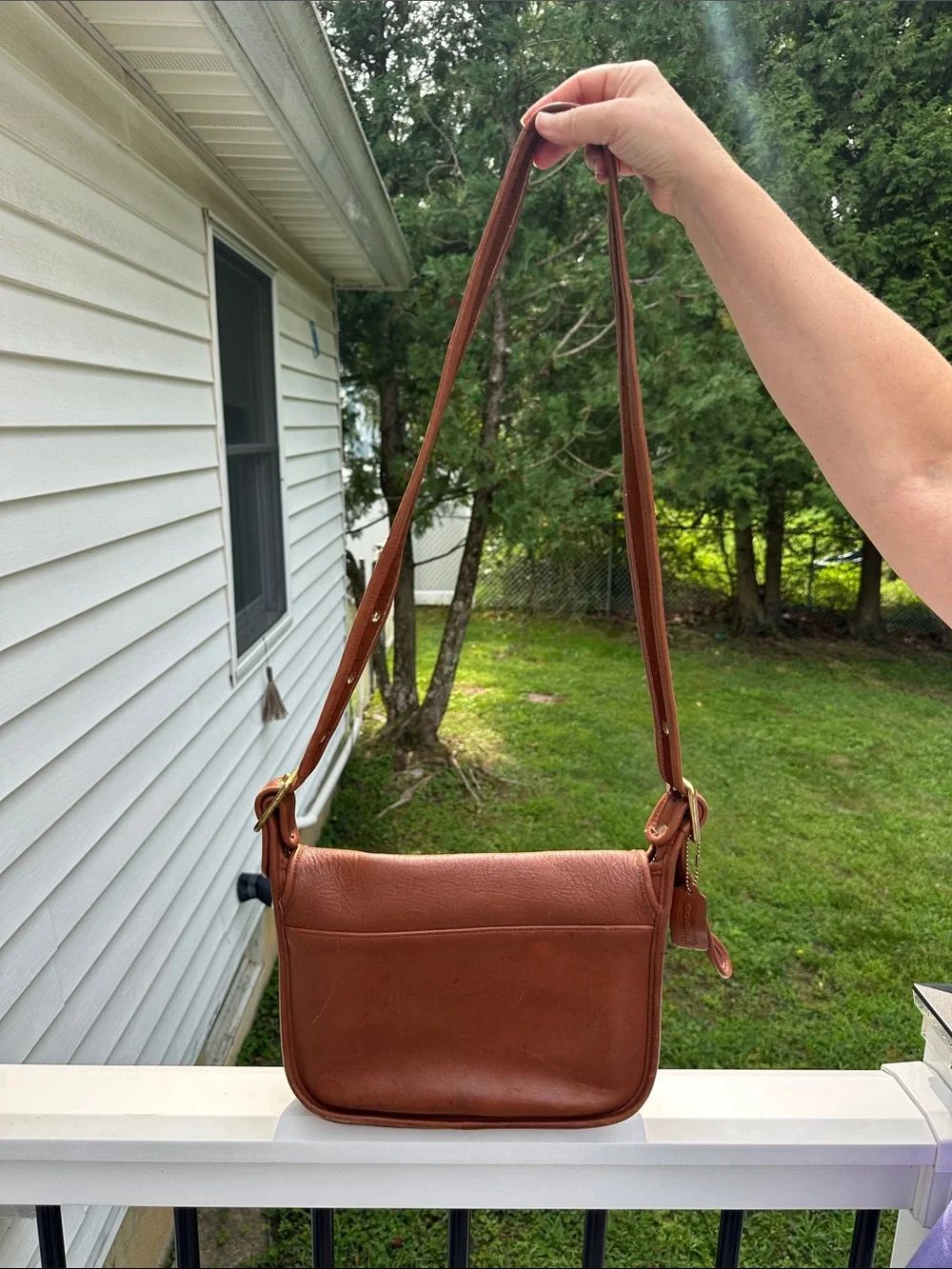 Vintage Coach Patricia's Legacy Black Leather Flap Crossbody Bag 9951
